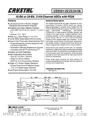 CS5521/22/23/24/28 datasheet pdf Cirrus Logic