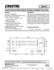 CS5471 datasheet pdf Cirrus Logic