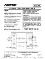 CS4299 datasheet pdf Cirrus Logic