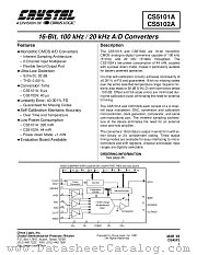 CS5101A/02A datasheet pdf Cirrus Logic