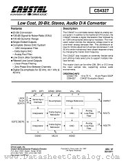 CS4327 datasheet pdf Cirrus Logic
