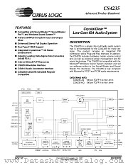 CS4235 datasheet pdf Cirrus Logic