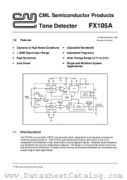 FX105A datasheet pdf CML