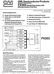 FX203 datasheet pdf CML