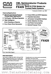 FX429 datasheet pdf CML