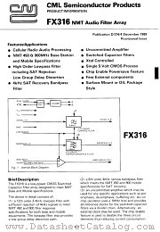 FX316 datasheet pdf CML