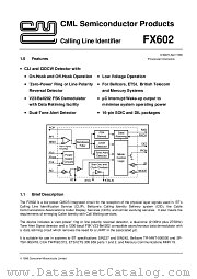FX602 datasheet pdf CML