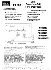 FX003 datasheet pdf CML