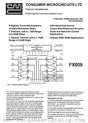 FX009 datasheet pdf CML