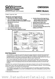 CMX589A datasheet pdf CML