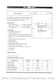 DBL1018 datasheet pdf Daewoo Semiconductor