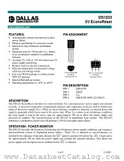 DS1233 datasheet pdf Dallas Semiconductor