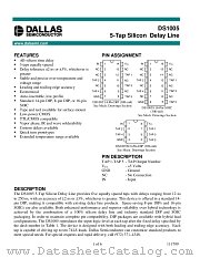 DS1005 datasheet pdf Dallas Semiconductor