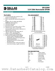 DS1230W datasheet pdf Dallas Semiconductor