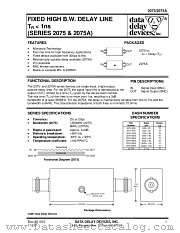 2075A SERIES datasheet pdf Data Delay Devices Inc