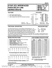 DDU18 SERIES datasheet pdf Data Delay Devices Inc