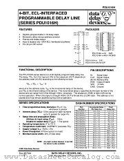 PDU1016H SERIES datasheet pdf Data Delay Devices Inc