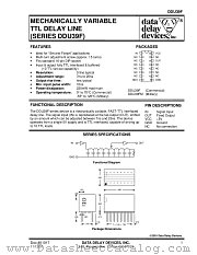 DDU39F SERIES datasheet pdf Data Delay Devices Inc