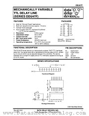 DDU47F SERIES datasheet pdf Data Delay Devices Inc