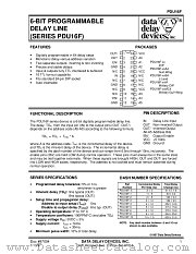 PDU16F SERIES datasheet pdf Data Delay Devices Inc