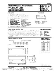 DDU37F SERIES datasheet pdf Data Delay Devices Inc