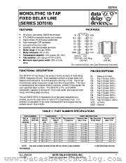 3D7010 SERIES datasheet pdf Data Delay Devices Inc