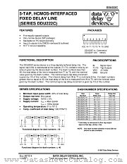 DDU222C SERIES datasheet pdf Data Delay Devices Inc