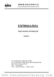 EM78564A datasheet pdf ELAN Microelectronics