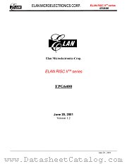 EPG6400 datasheet pdf ELAN Microelectronics