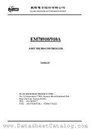 EM78910A datasheet pdf ELAN Microelectronics