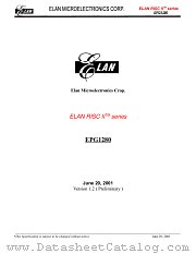 EPG1280 datasheet pdf ELAN Microelectronics