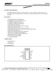 EM84530 datasheet pdf ELAN Microelectronics