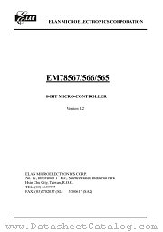 EM78566 datasheet pdf ELAN Microelectronics