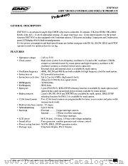 EM73C63 datasheet pdf ELAN Microelectronics