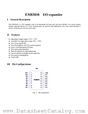 EM83010 datasheet pdf ELAN Microelectronics