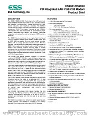 ES2840 datasheet pdf ESS Technology