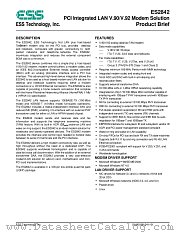 ES2842 datasheet pdf ESS Technology