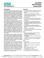 ES4408FD datasheet pdf ESS Technology