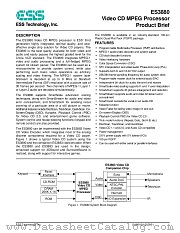 ES3880 datasheet pdf ESS Technology