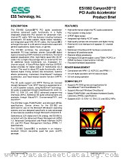 ES1992 datasheet pdf ESS Technology