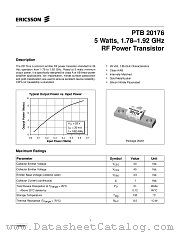PTB20176 datasheet pdf Ericsson Microelectronics