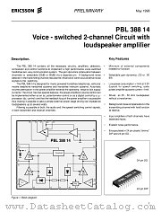 PBL38814 datasheet pdf Ericsson Microelectronics