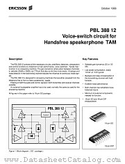 PBL38812 datasheet pdf Ericsson Microelectronics