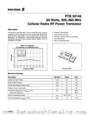 PTB20148 datasheet pdf Ericsson Microelectronics