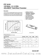 PTF10125 datasheet pdf Ericsson Microelectronics