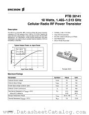 PTB20141 datasheet pdf Ericsson Microelectronics
