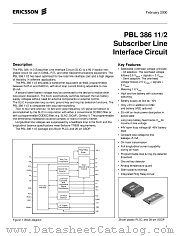 PBL38611/2 datasheet pdf Ericsson Microelectronics