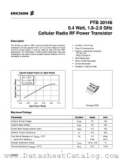 PTB20146 datasheet pdf Ericsson Microelectronics