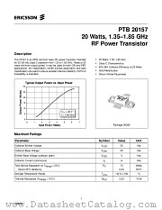 PTB20157 datasheet pdf Ericsson Microelectronics
