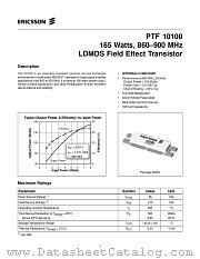 PTF10100 datasheet pdf Ericsson Microelectronics